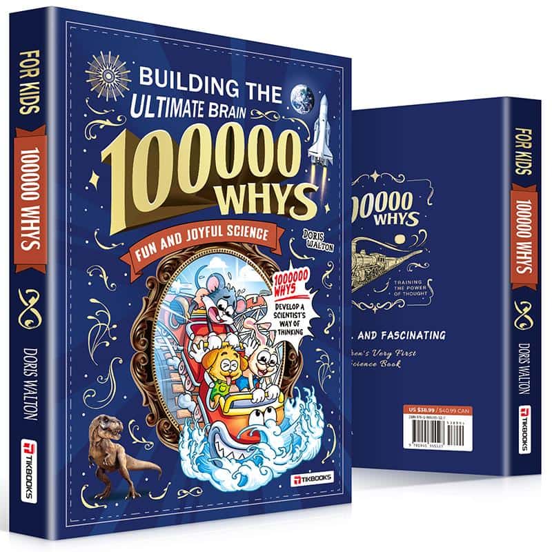 Front and back cover of 100,000 Whys, with the printed price and barcode